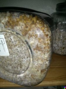 mushroom contamination in grains jar